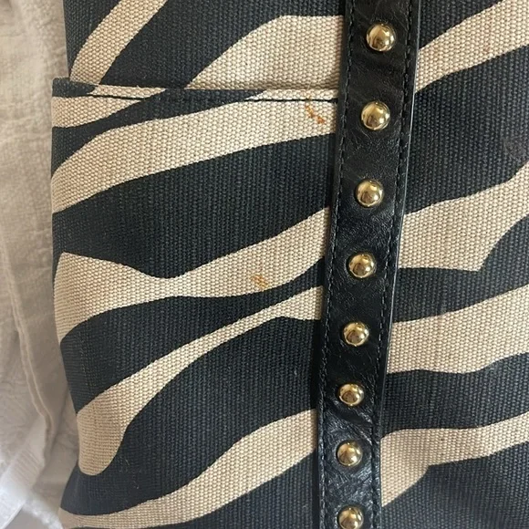 MICHAEL KORS - zebra print jet set studded tote - NWT - Picture 6 of 14